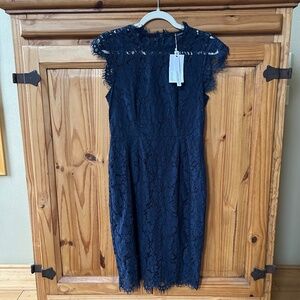 NWT Marokeety Dress Sleeveless Lace Lined Elegant Cocktail‎ Midi Womens Small